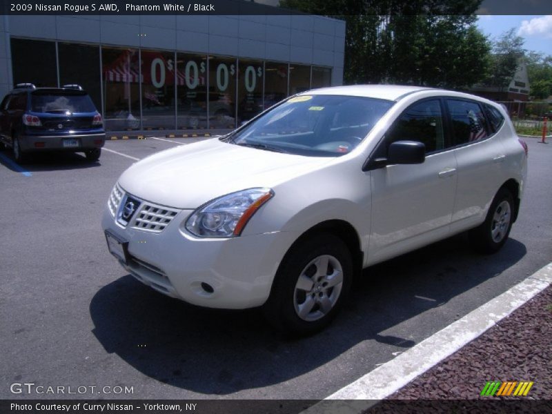 Phantom White / Black 2009 Nissan Rogue S AWD