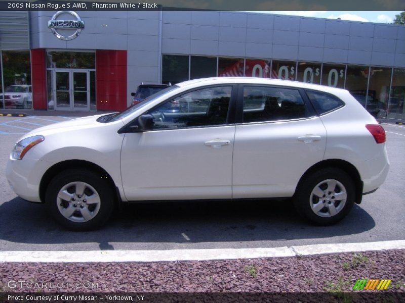 Phantom White / Black 2009 Nissan Rogue S AWD