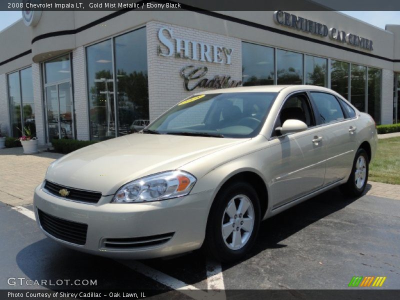 Gold Mist Metallic / Ebony Black 2008 Chevrolet Impala LT