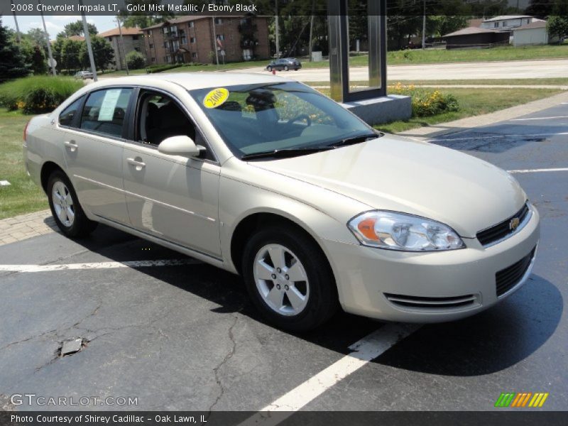 Gold Mist Metallic / Ebony Black 2008 Chevrolet Impala LT