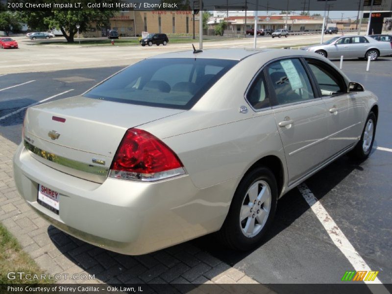Gold Mist Metallic / Ebony Black 2008 Chevrolet Impala LT