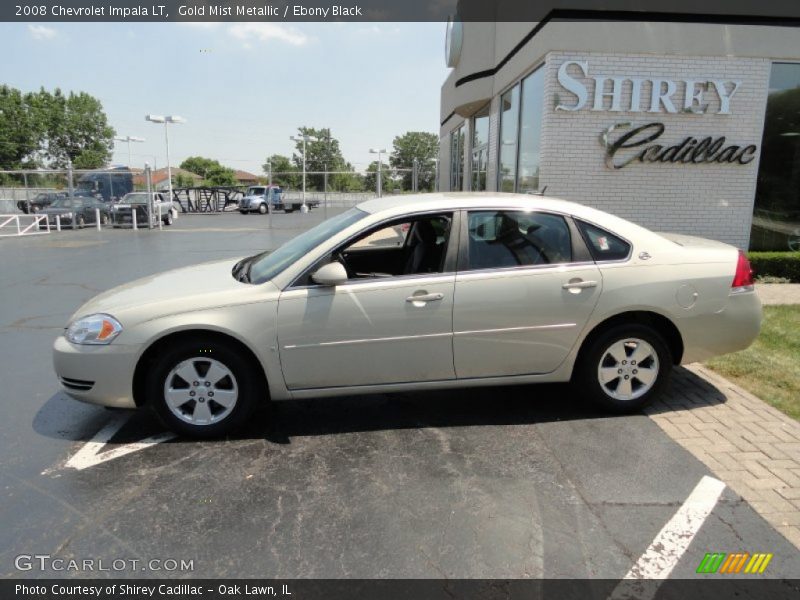 Gold Mist Metallic / Ebony Black 2008 Chevrolet Impala LT