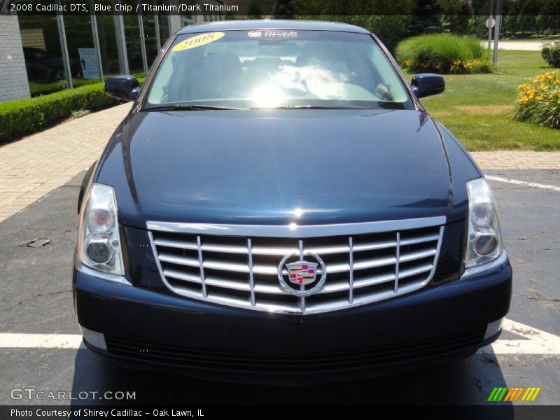 Blue Chip / Titanium/Dark Titanium 2008 Cadillac DTS