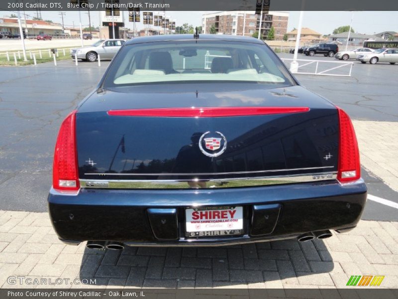 Blue Chip / Titanium/Dark Titanium 2008 Cadillac DTS