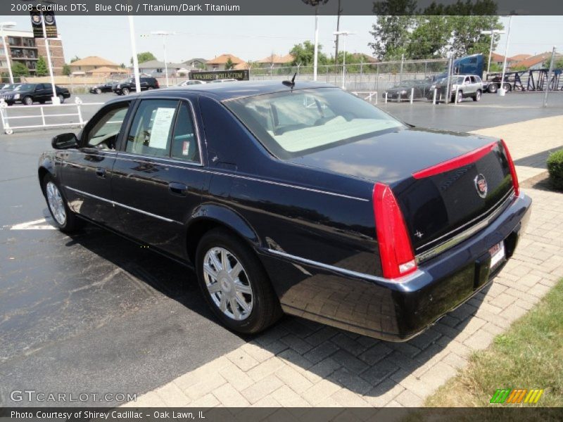 Blue Chip / Titanium/Dark Titanium 2008 Cadillac DTS