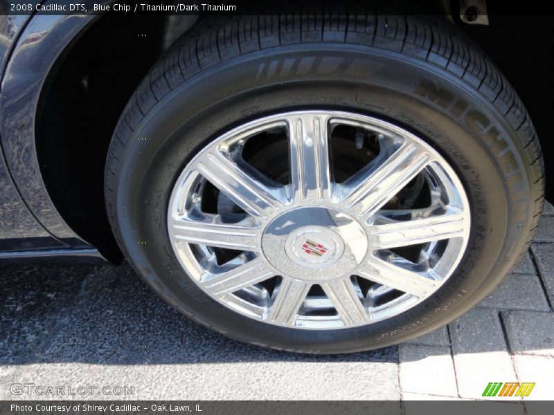 Blue Chip / Titanium/Dark Titanium 2008 Cadillac DTS