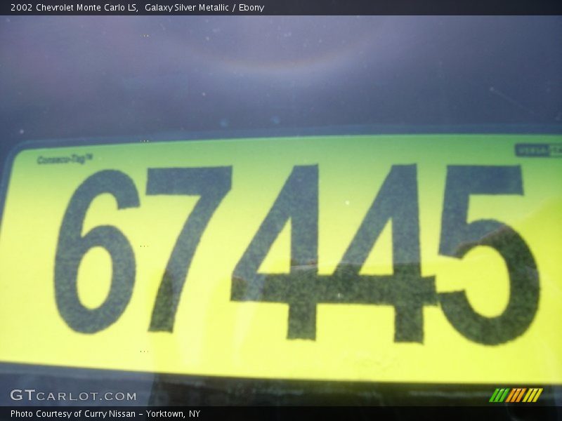 Galaxy Silver Metallic / Ebony 2002 Chevrolet Monte Carlo LS