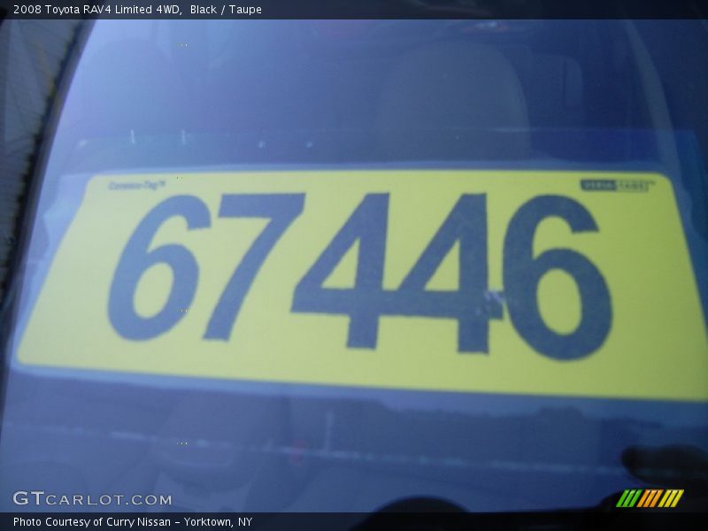 Black / Taupe 2008 Toyota RAV4 Limited 4WD