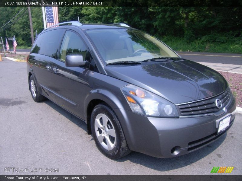 Majestic Blue Metallic / Beige 2007 Nissan Quest 3.5 S