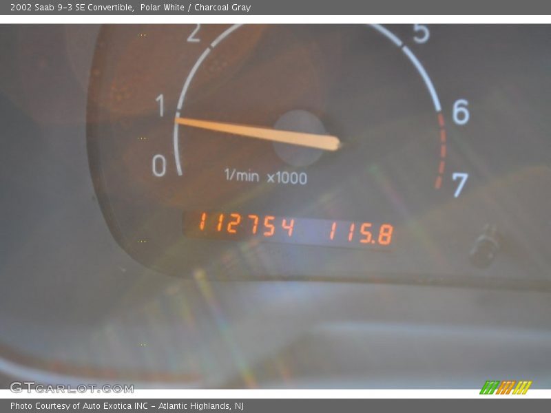 Polar White / Charcoal Gray 2002 Saab 9-3 SE Convertible