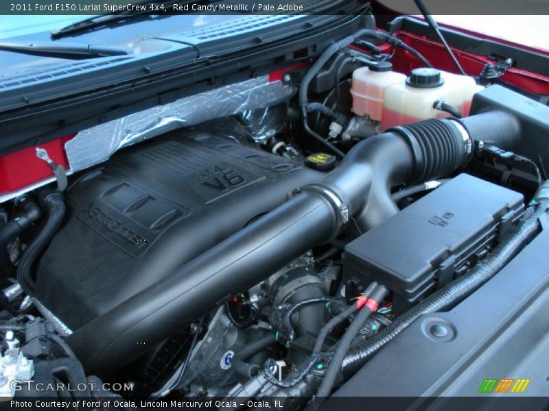 Red Candy Metallic / Pale Adobe 2011 Ford F150 Lariat SuperCrew 4x4