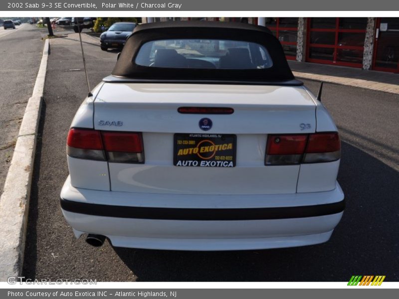 Polar White / Charcoal Gray 2002 Saab 9-3 SE Convertible