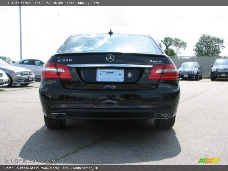 Black / Black 2011 Mercedes-Benz E 350 4Matic Sedan