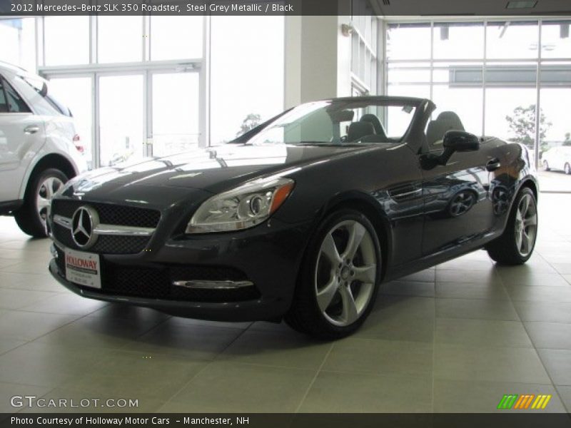 Steel Grey Metallic / Black 2012 Mercedes-Benz SLK 350 Roadster