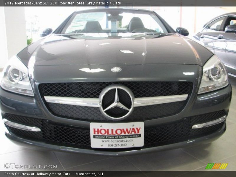 Steel Grey Metallic / Black 2012 Mercedes-Benz SLK 350 Roadster