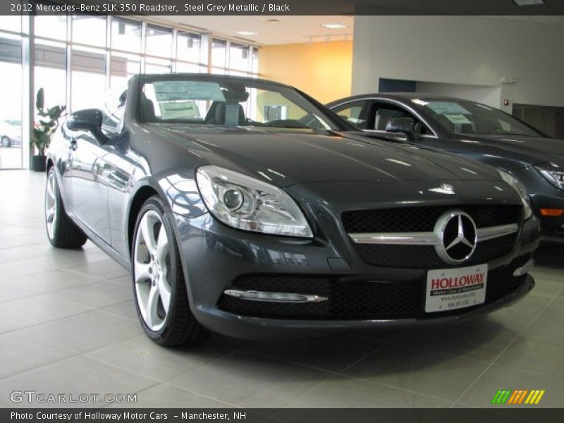 Steel Grey Metallic / Black 2012 Mercedes-Benz SLK 350 Roadster