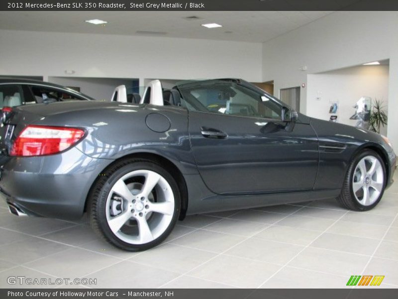 Steel Grey Metallic / Black 2012 Mercedes-Benz SLK 350 Roadster