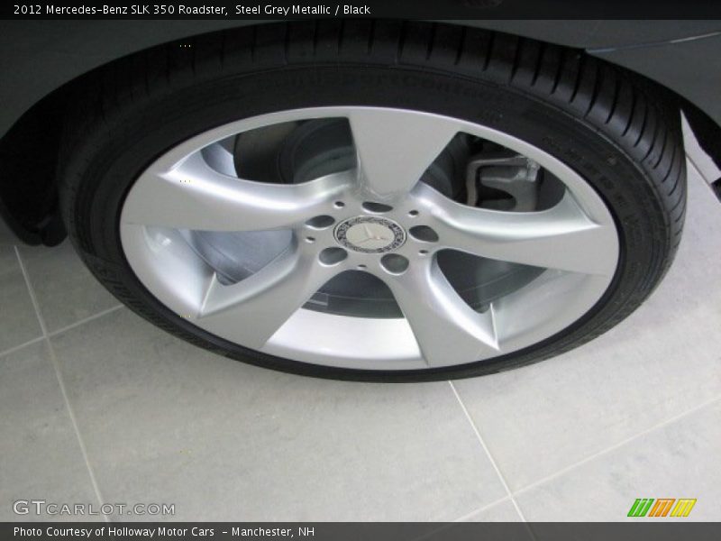 Steel Grey Metallic / Black 2012 Mercedes-Benz SLK 350 Roadster