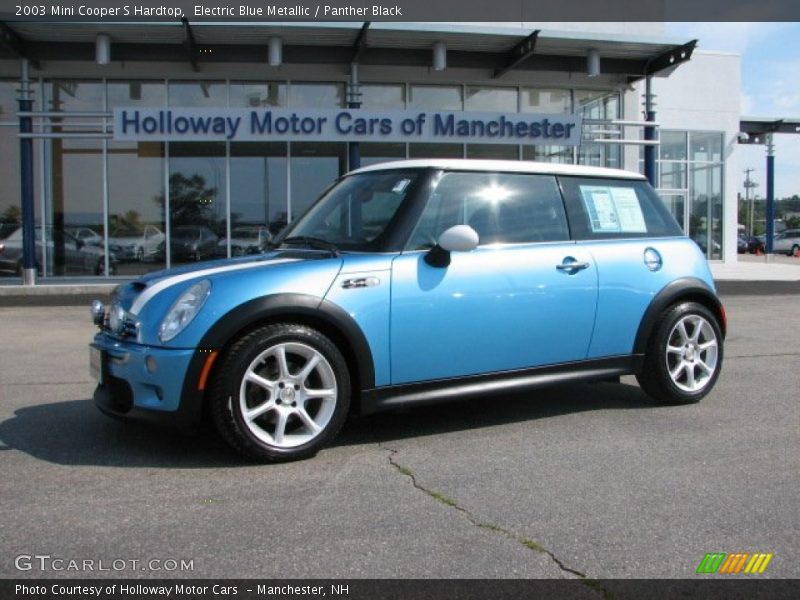 Electric Blue Metallic / Panther Black 2003 Mini Cooper S Hardtop