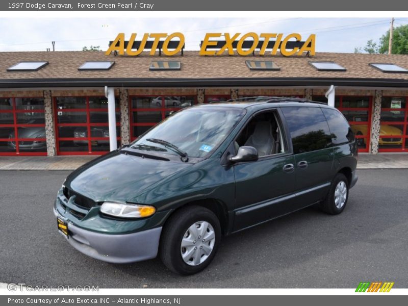 Forest Green Pearl / Gray 1997 Dodge Caravan