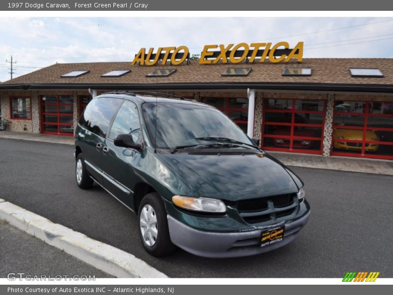 Forest Green Pearl / Gray 1997 Dodge Caravan