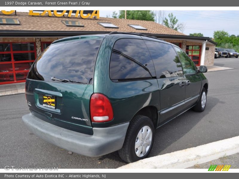 Forest Green Pearl / Gray 1997 Dodge Caravan