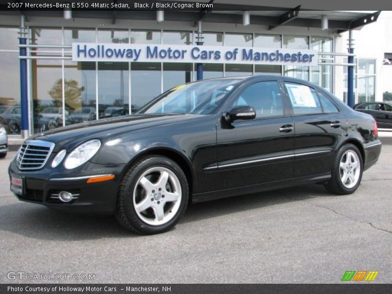 Black / Black/Cognac Brown 2007 Mercedes-Benz E 550 4Matic Sedan