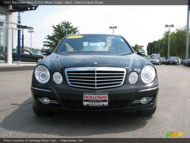 Black / Black/Cognac Brown 2007 Mercedes-Benz E 550 4Matic Sedan