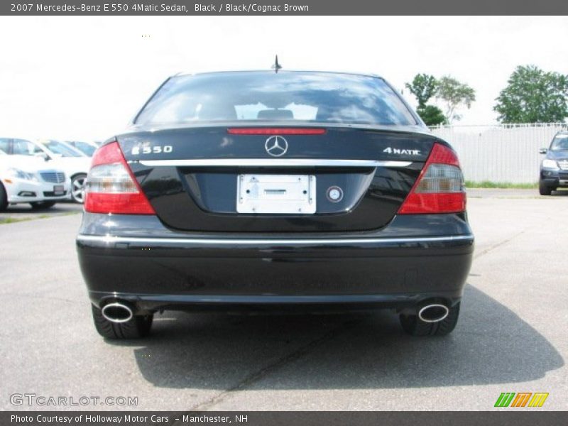 Black / Black/Cognac Brown 2007 Mercedes-Benz E 550 4Matic Sedan