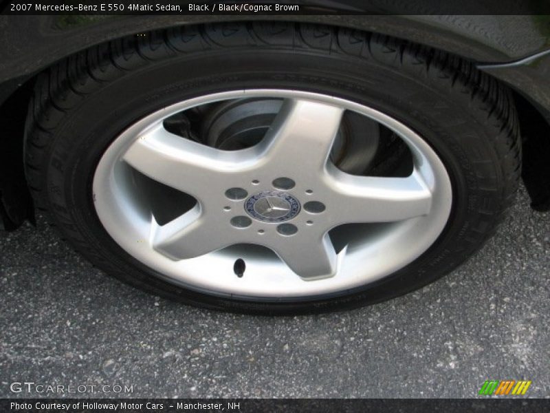 Black / Black/Cognac Brown 2007 Mercedes-Benz E 550 4Matic Sedan