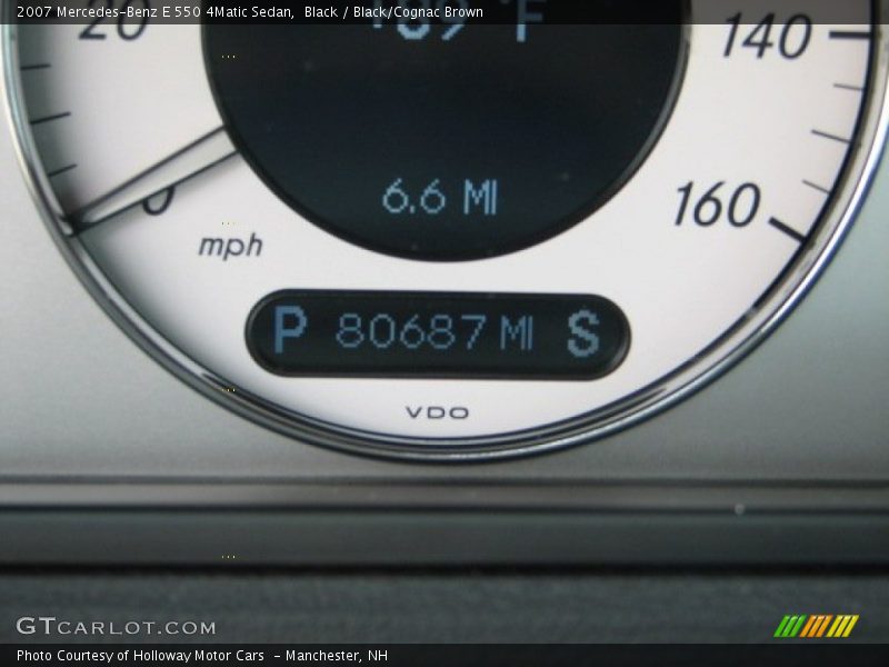 Black / Black/Cognac Brown 2007 Mercedes-Benz E 550 4Matic Sedan