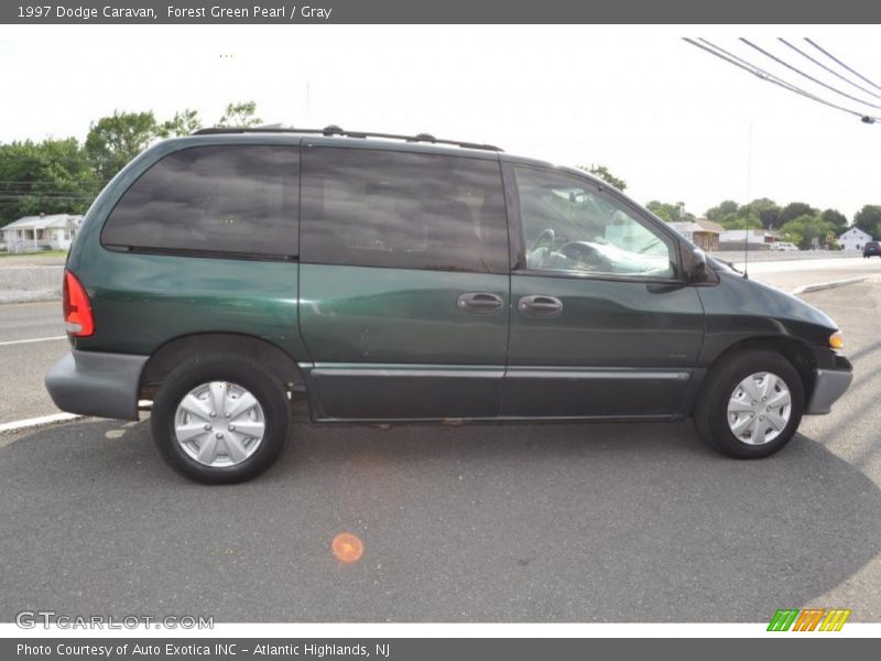 Forest Green Pearl / Gray 1997 Dodge Caravan