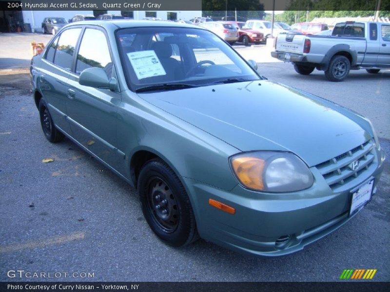 Quartz Green / Gray 2004 Hyundai Accent GL Sedan