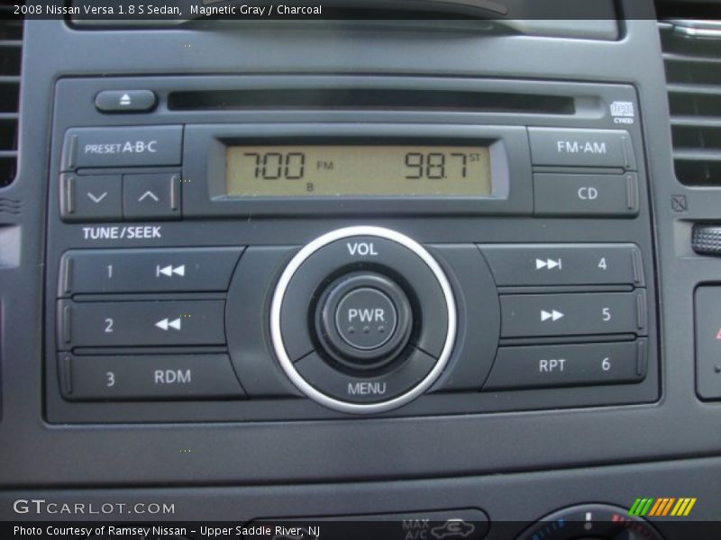 Magnetic Gray / Charcoal 2008 Nissan Versa 1.8 S Sedan