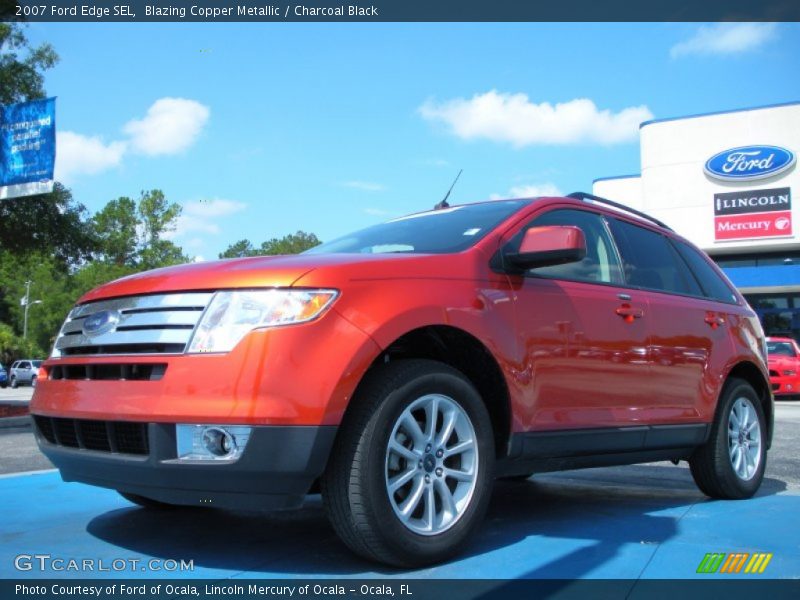 Blazing Copper Metallic / Charcoal Black 2007 Ford Edge SEL