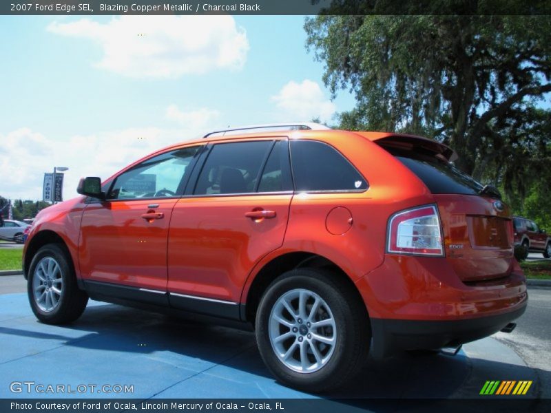 Blazing Copper Metallic / Charcoal Black 2007 Ford Edge SEL