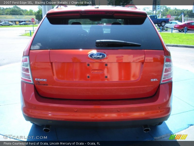 Blazing Copper Metallic / Charcoal Black 2007 Ford Edge SEL
