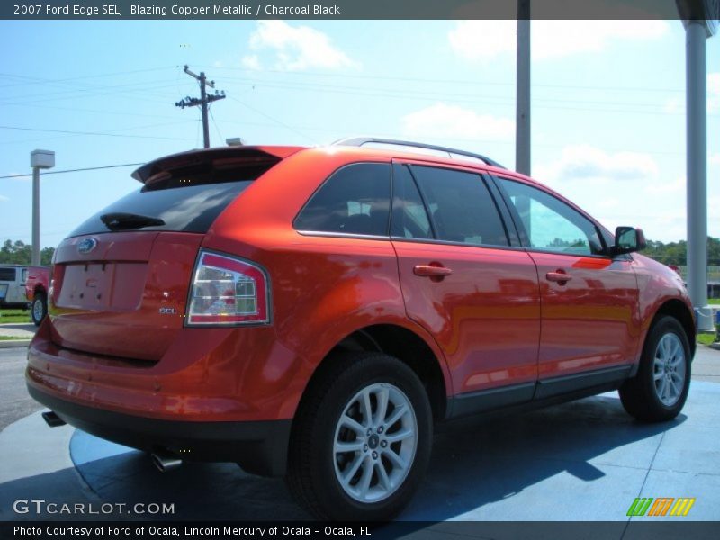 Blazing Copper Metallic / Charcoal Black 2007 Ford Edge SEL