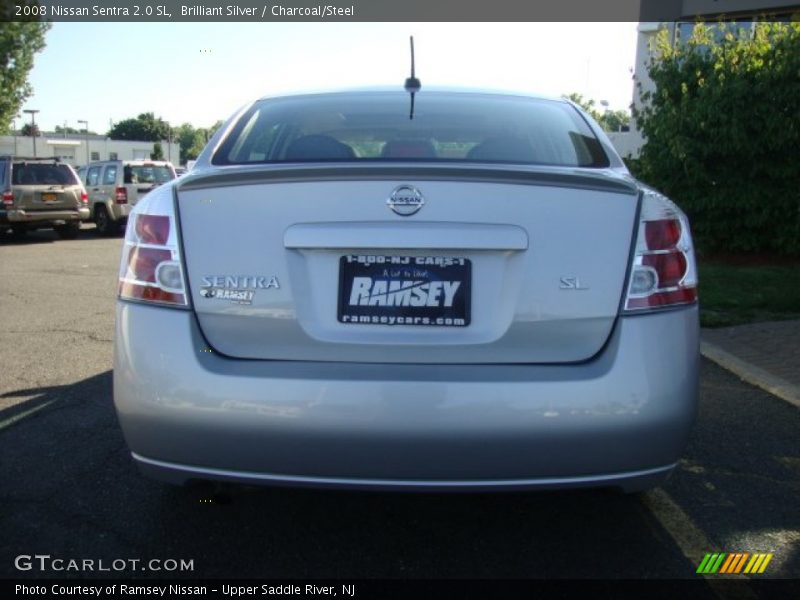 Brilliant Silver / Charcoal/Steel 2008 Nissan Sentra 2.0 SL