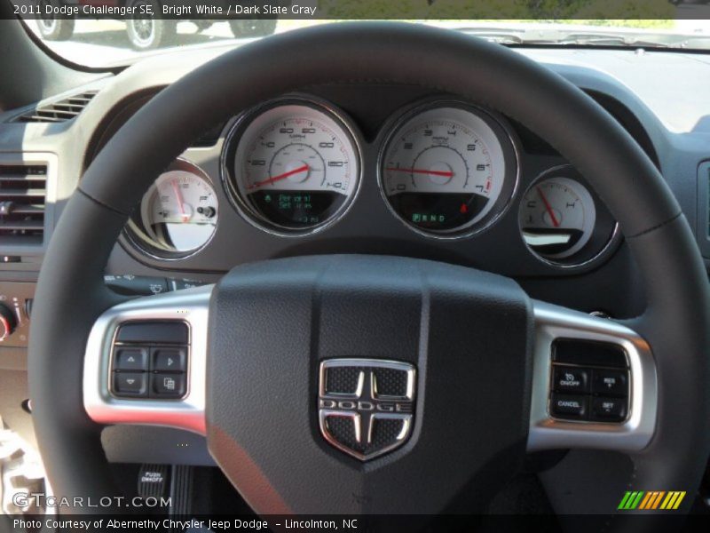 Bright White / Dark Slate Gray 2011 Dodge Challenger SE