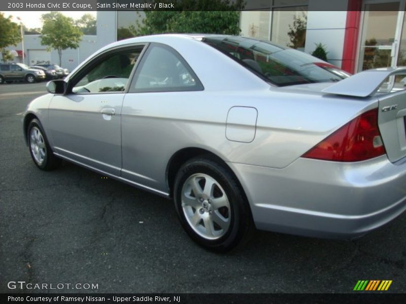 Satin Silver Metallic / Black 2003 Honda Civic EX Coupe