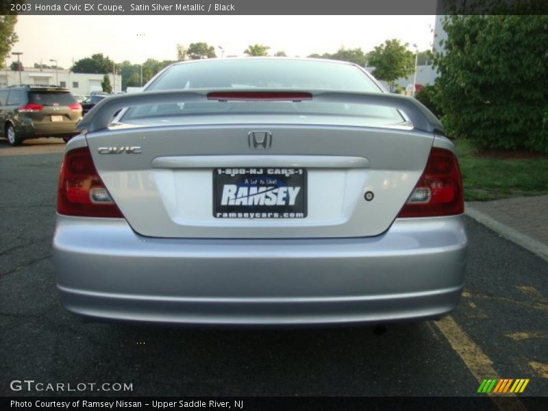 Satin Silver Metallic / Black 2003 Honda Civic EX Coupe