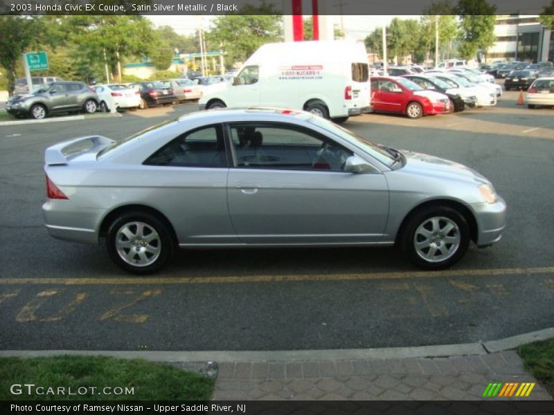 Satin Silver Metallic / Black 2003 Honda Civic EX Coupe