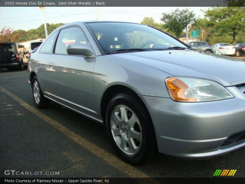Satin Silver Metallic / Black 2003 Honda Civic EX Coupe