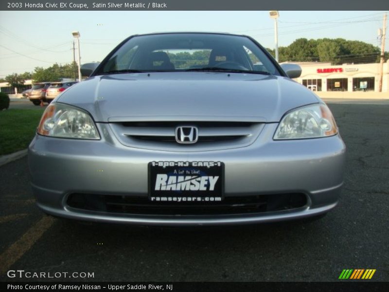 Satin Silver Metallic / Black 2003 Honda Civic EX Coupe