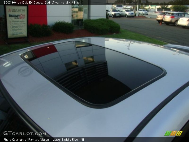 Satin Silver Metallic / Black 2003 Honda Civic EX Coupe