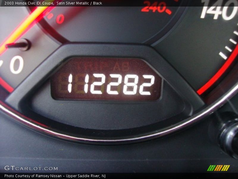 Satin Silver Metallic / Black 2003 Honda Civic EX Coupe