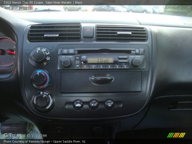Satin Silver Metallic / Black 2003 Honda Civic EX Coupe