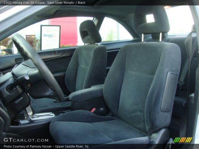 Satin Silver Metallic / Black 2003 Honda Civic EX Coupe