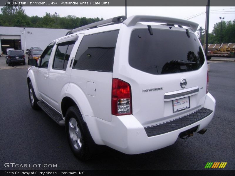 Avalanche White / Cafe Latte 2008 Nissan Pathfinder SE 4x4
